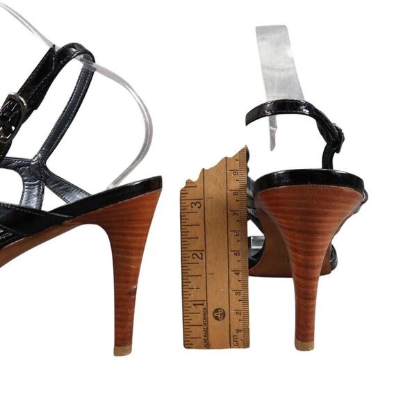 Stuart Weitzman Shoes Womens 9 Pump Slingback Strappy Heel Leather Fashion Black - Picture 6 of 16